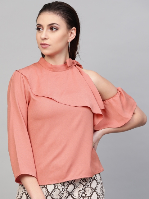 

SASSAFRAS Women Pink Solid Top