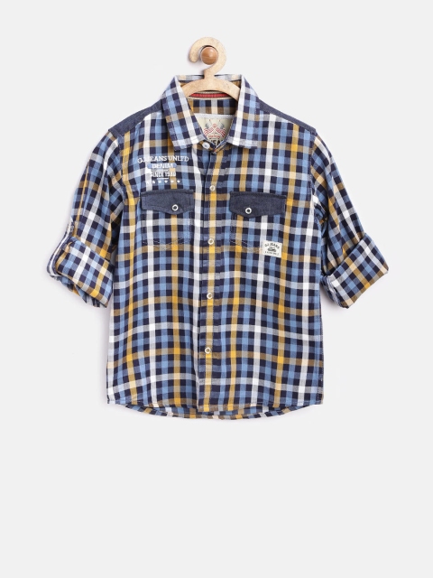 

GJ Unltd Jeans by Gini & Jony Boys Multicoloured Checked Shirt, Multi