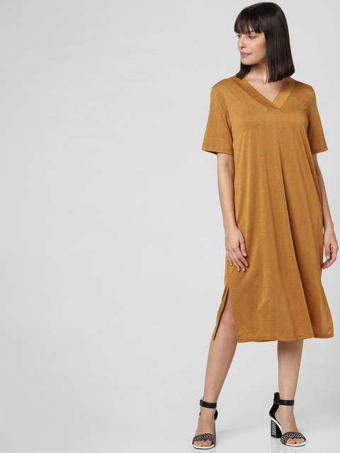 

Vero Moda Women Brown Solid A-Line Dress