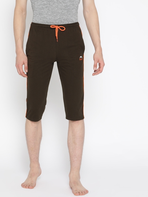 

PORTBLAIR Men Coffee Brown Solid Lounge Shorts