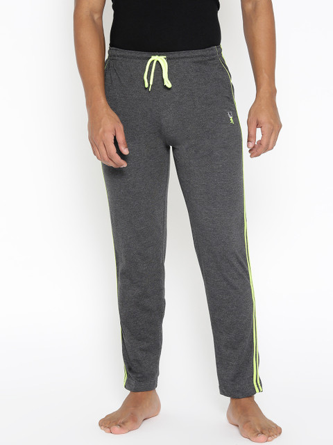 

PORTBLAIR Men Charcoal Grey Solid Lounge Pants