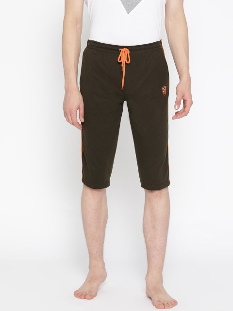 

PORTBLAIR Men Coffee Brown Solid Lounge Shorts