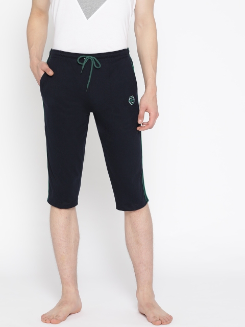 

PORTBLAIR Men Navy Blue Solid Lounge Shorts