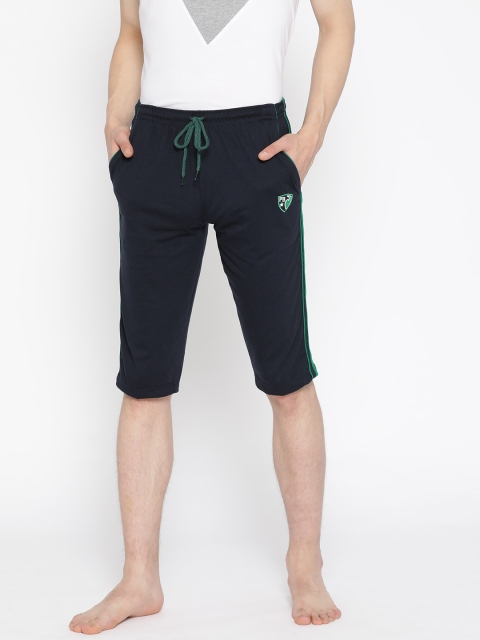 

PORTBLAIR Men Navy Blue Solid Lounge Shorts