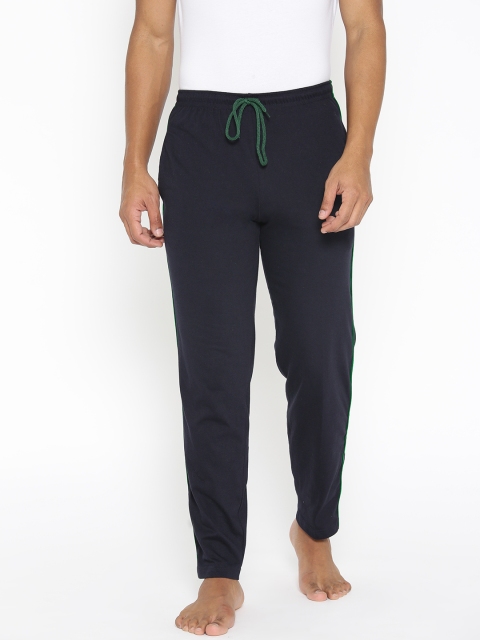 

PORTBLAIR Men Navy Blue Solid Lounge Pants