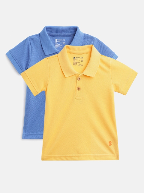 

Bodycare Kids Boys Pack of 2 Solid Polo Collar T-shirts, Yellow