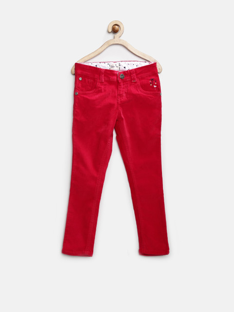 

Palm Tree by Gini & Jony Girls Red Corduroy Trousers