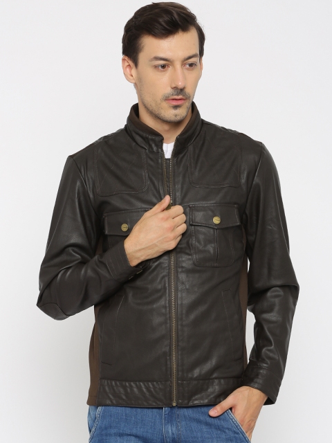 

V Dot by Van Heusen Coffee Brown Biker Jacket