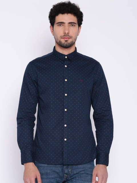 

Flying Machine Navy Printed Casual Shirt, Navy blue