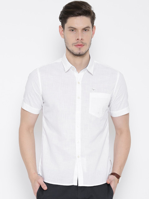 

Flying Machine White Casual Shirt
