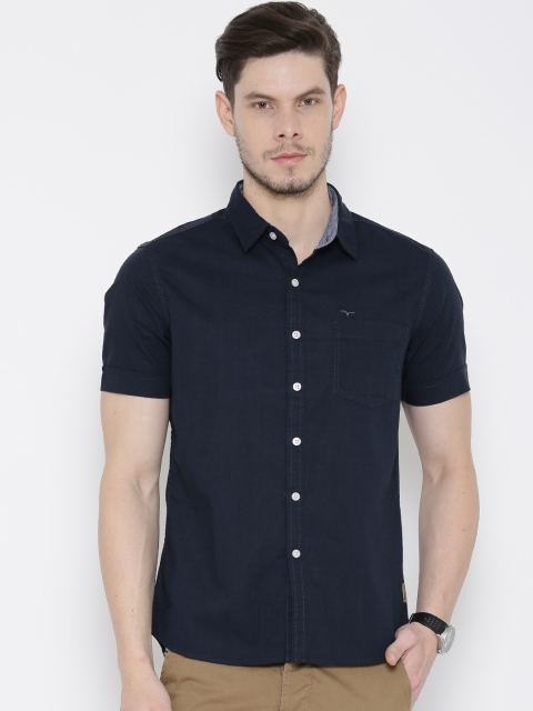 

Flying Machine Navy Casual Shirt, Navy blue