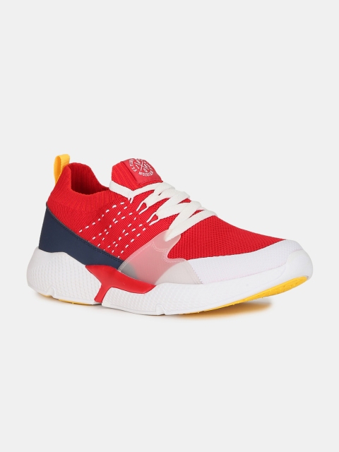 

Flying Machine Men Red & Navy Blue Colourblocked Sneakers
