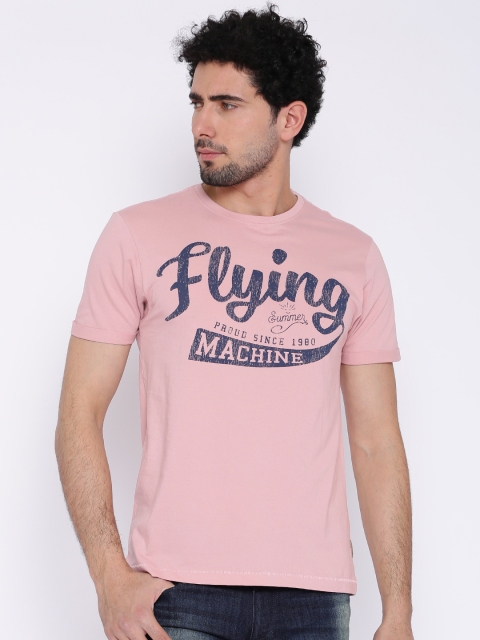 

Flying Machine Pink Printed T-shirt