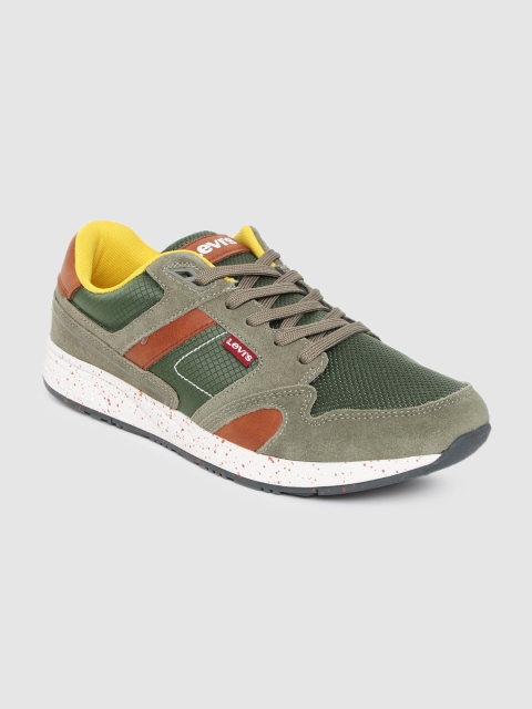 

Levis Men Green Colourblocked Sneakers