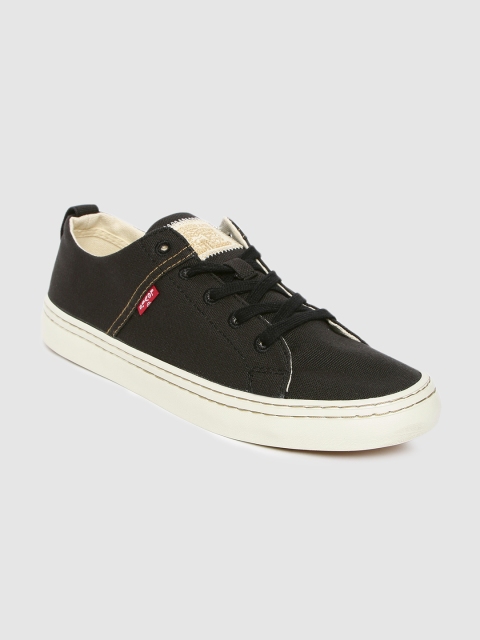 

Levis Men Black Solid SHERWOOD LOW Canvas Sneakers
