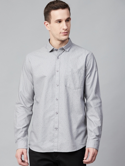 

Mast & Harbour Men Grey Regular Fit Ditsy Floral Print Casual Shirt
