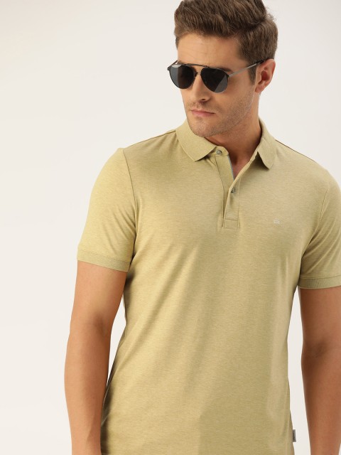 

Calvin Klein Jeans Men Khaki Solid Polo Collar T-shirt