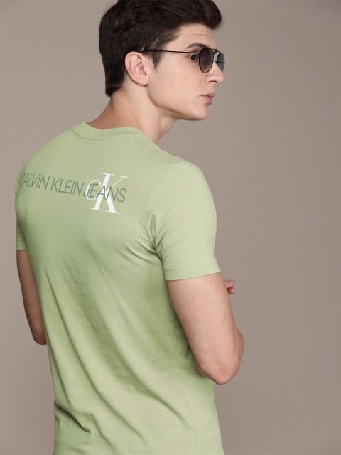 

Calvin Klein Jeans Men Green Printed Round Neck T-shirt