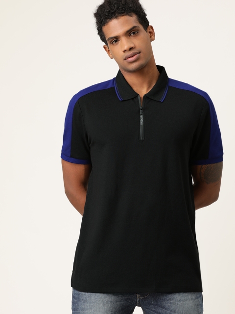 

Calvin Klein Jeans Men Black Solid Polo Collar T-shirt