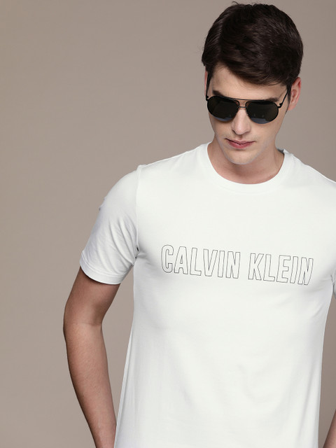 

Calvin Klein Jeans Men White Printed Round Neck T-shirt