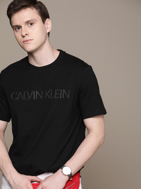 

Calvin Klein Jeans Men Black Printed Round Neck T-shirt