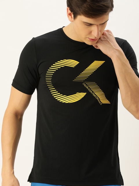

Calvin Klein Jeans Performance Men Black Printed Round Neck Training T-shirt