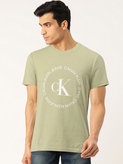 

Calvin Klein Jeans Men Green Printed Round Neck T-shirt