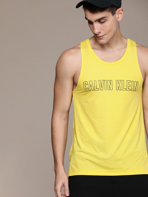 

Calvin Klein Jeans Men Yellow Printed Round Neck T-shirt