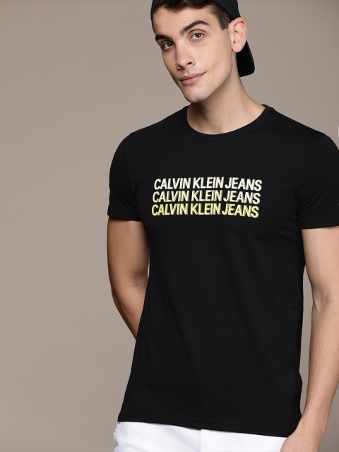 

Calvin Klein Jeans Men Black Printed Round Neck T-shirt