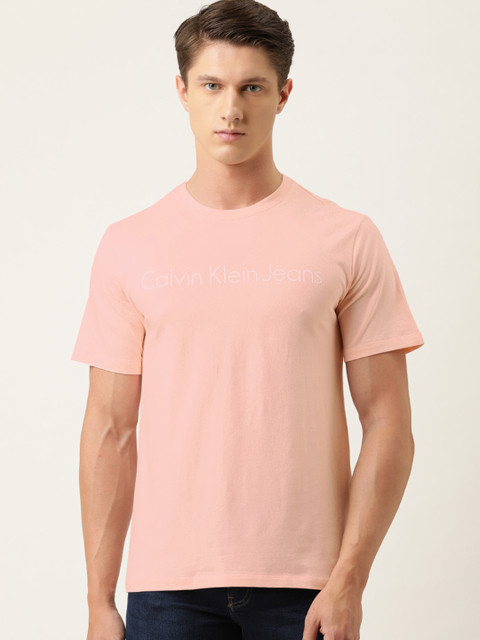 

Calvin Klein Jeans Men Pink Printed Round Neck T-shirt