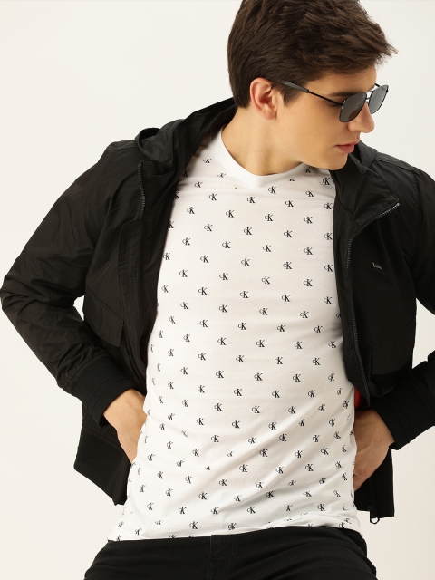 

Calvin Klein Jeans Men White Printed Round Neck T-shirt