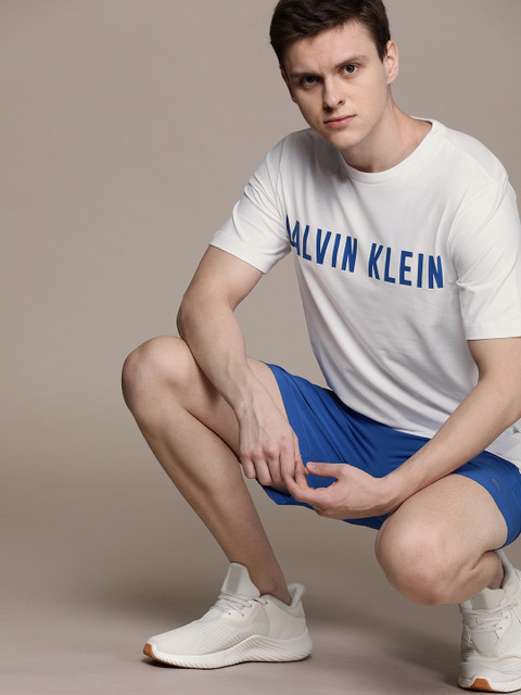 

Calvin Klein Jeans Performance Men White Printed Round Neck T-shirt