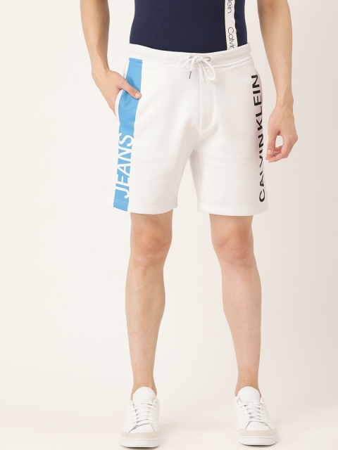 

Calvin Klein Jeans Men White Slim Fit Mid-Rise Regular Shorts