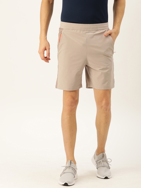 Calvin Klein Jeans Men Beige Solid Regular Fit Sports Shorts