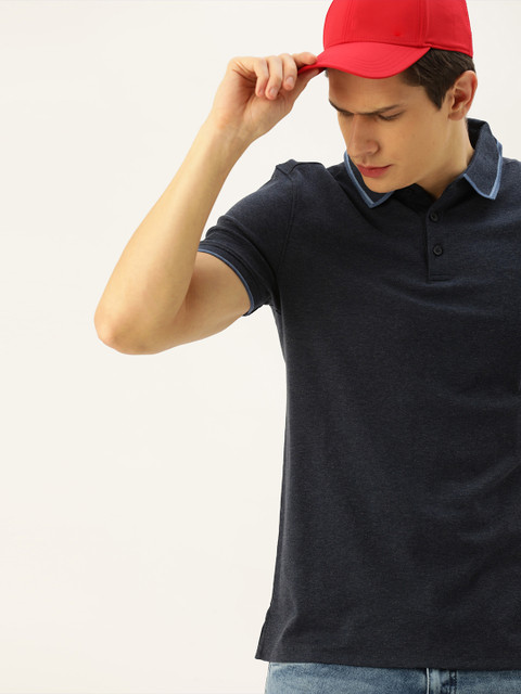 

Calvin Klein Jeans Men Black Solid Polo Collar T-shirt