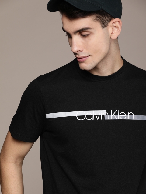 

Calvin Klein Jeans Men Black Printed Round Neck T-shirt