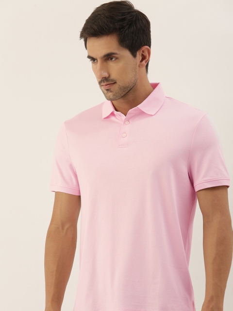 

Calvin Klein Jeans Men Pink Solid Polo Collar T-shirt