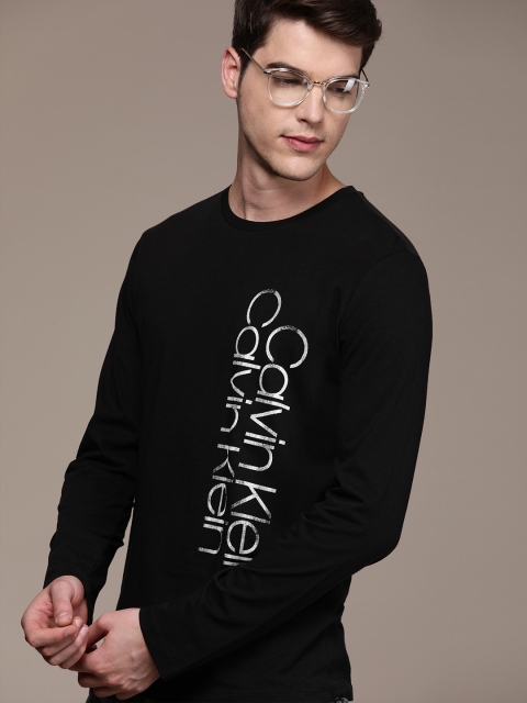 

Calvin Klein Jeans Men Black Printed Round Neck T-shirt