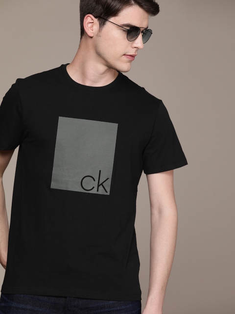 

Calvin Klein Jeans Men Black Printed Round Neck T-shirt