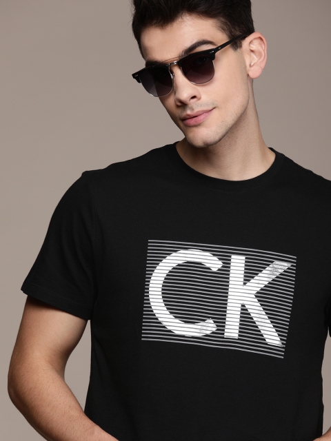 

Calvin Klein Jeans Men Black Printed Round Neck T-shirt