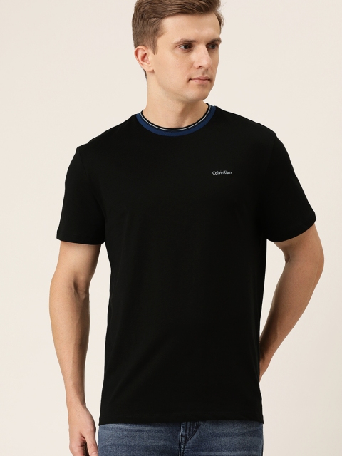 

Calvin Klein Jeans Men Black Solid Round Neck T-shirt