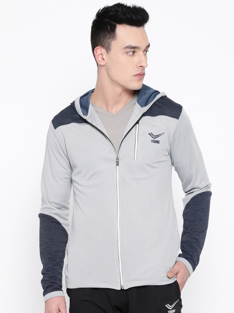

Yuuki Men Grey Solid Sporty Jacket