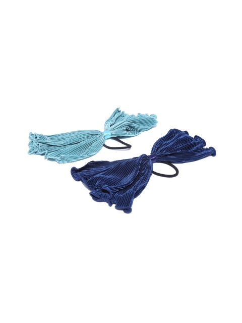 

Blueberry Set of 2 Blue Ponytail Holders