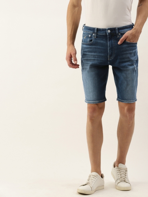 

Calvin Klein Jeans Men Blue Washed Regular Fit Denim Shorts