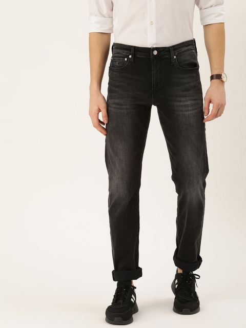 

Calvin Klein Jeans Men Black Slim Fit Mid-Rise Clean Look Stretchable Jeans