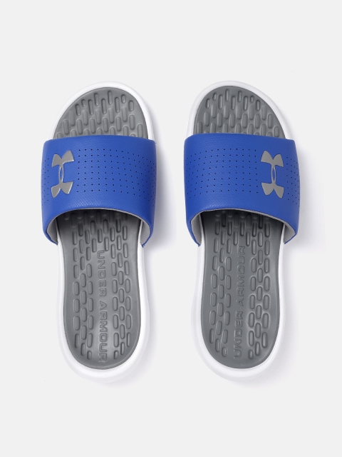 

UNDER ARMOUR Men Blue & Grey Playmaker Diverge Perforated Sliders