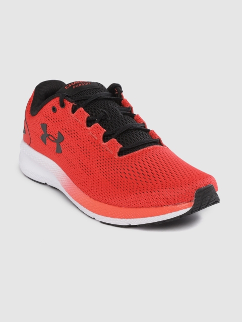 

UNDER ARMOUR Men Red Woven Design Charged Pursuit 2 Running Shoes