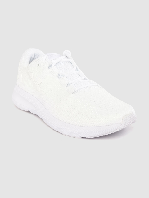 

UNDER ARMOUR Men White Charged Pursuit 2 Woven Design Running Shoes
