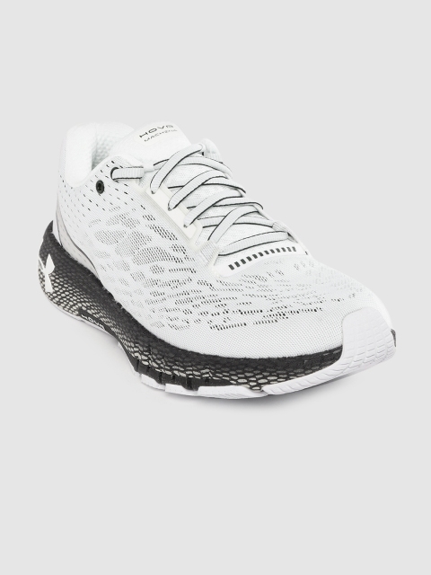 

UNDER ARMOUR Men White & Black HOVR Machina Woven Design Bluetooth Running Shoes