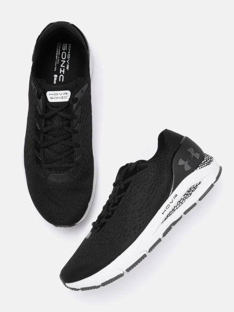 

UNDER ARMOUR Men Black Woven Design HOVR Sonic 3 Bluetooth Running Shoes